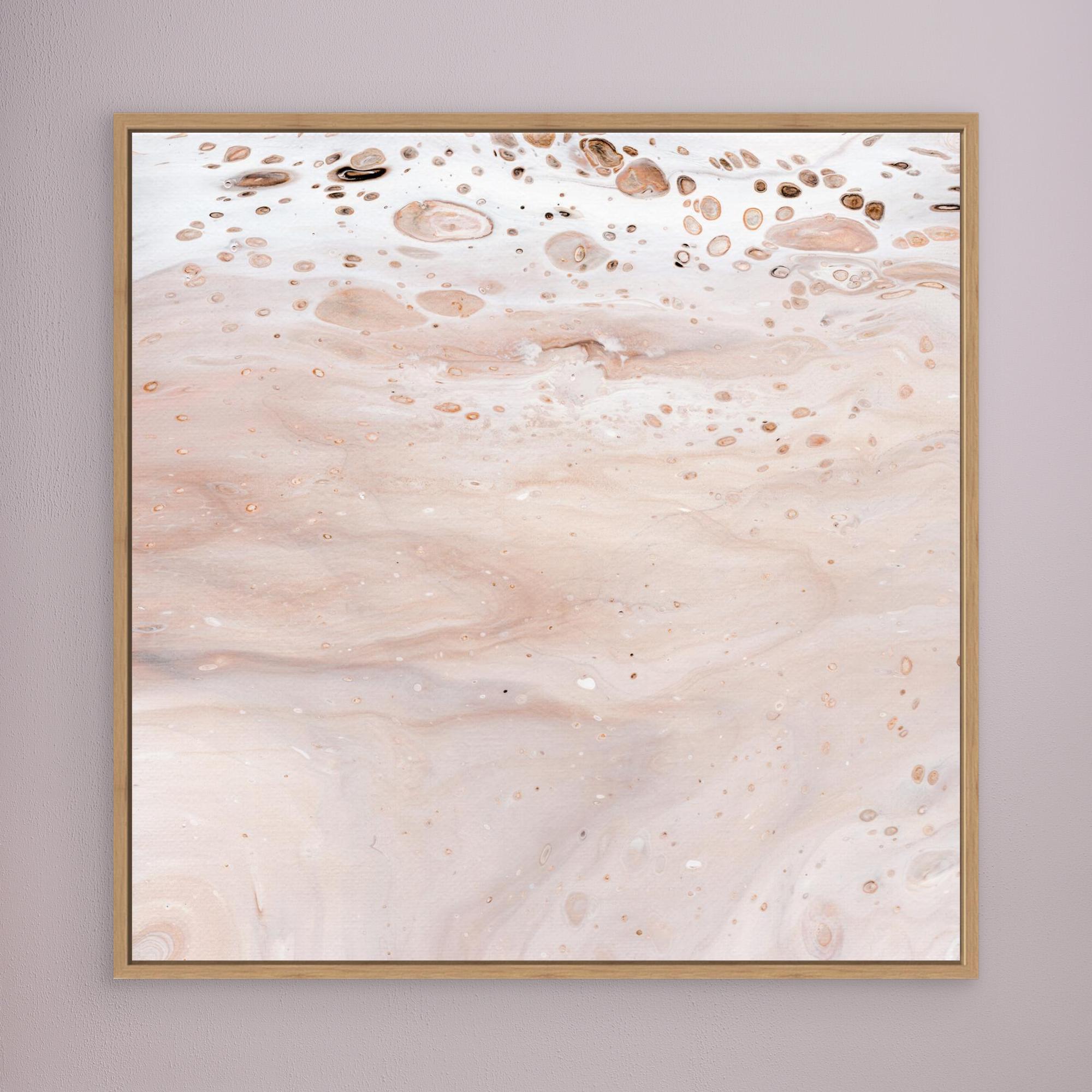 NL modern art Art Prints Soothing Neutrals 1 in oak frame