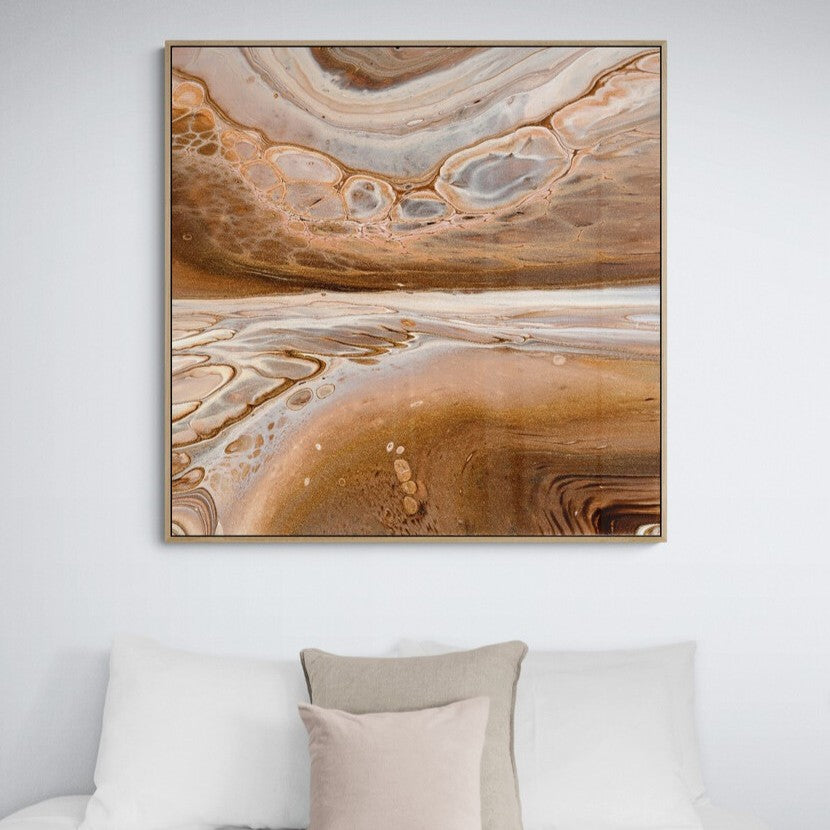 NL modernart-art-prints-soothing-neutrals-6-over-comfy-double-bed-in oak frame