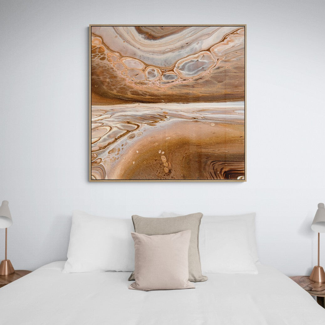 NL modern art-art-prints-soothing-neutrals-6-in-comfy-double-bed-with-twin-lamps-oak frame