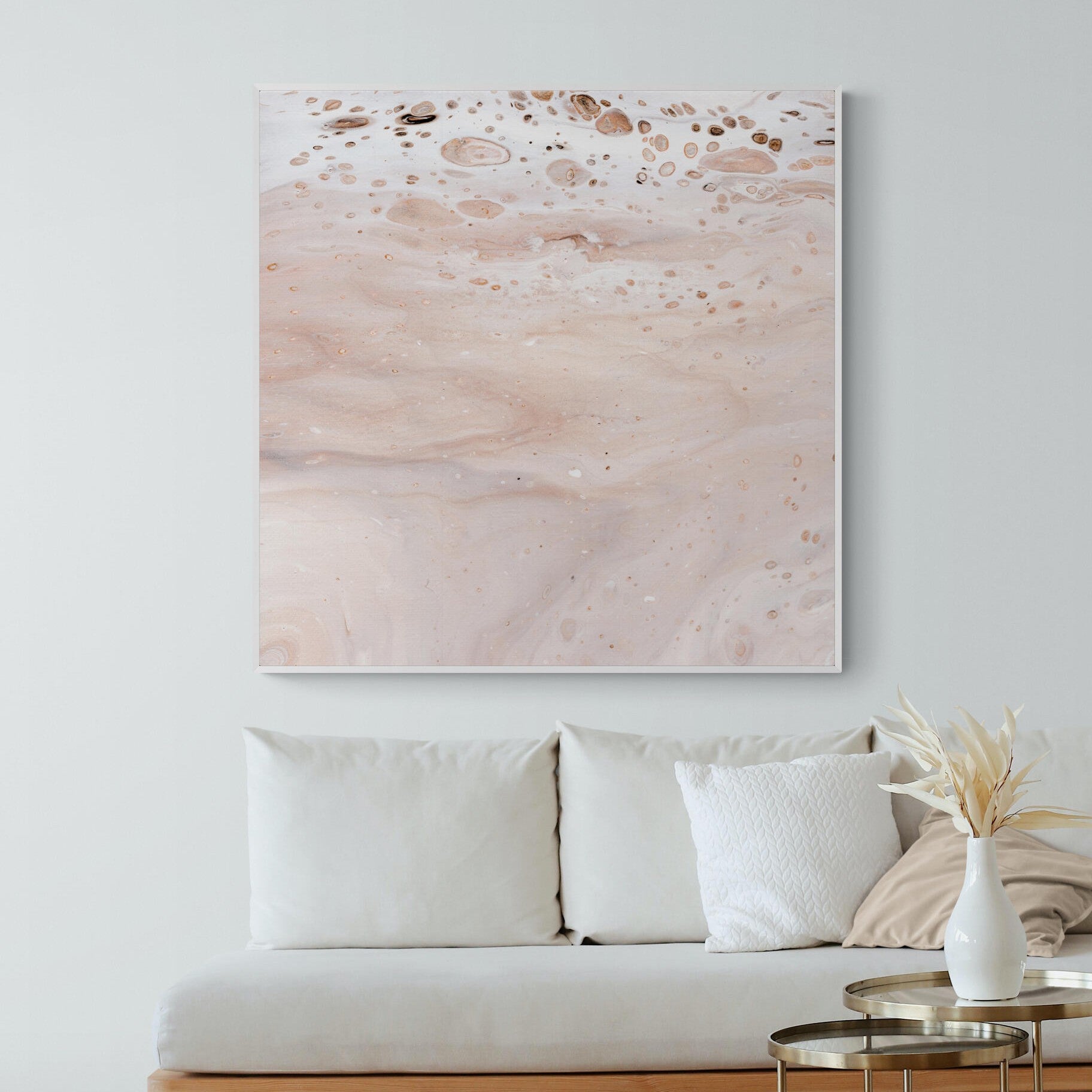 NL modern art-art-prints-soothing-neutrals-1-in-small-living-room-space-with-natural-tones-white-frame
