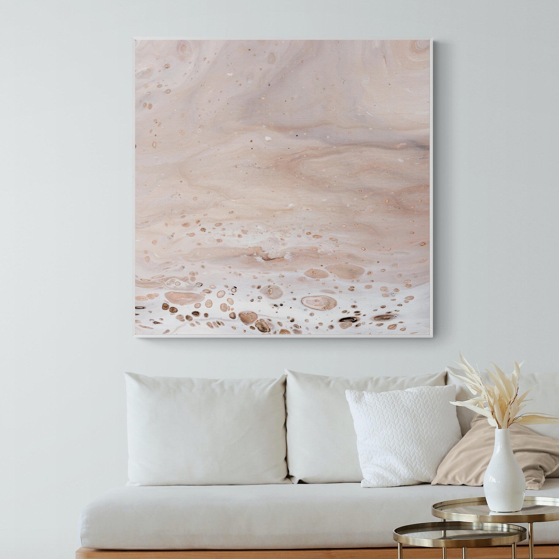 NL modern art-art-prints-soothing-neutrals-2-in-small-living-room-space-with-natural-tones-white-frame