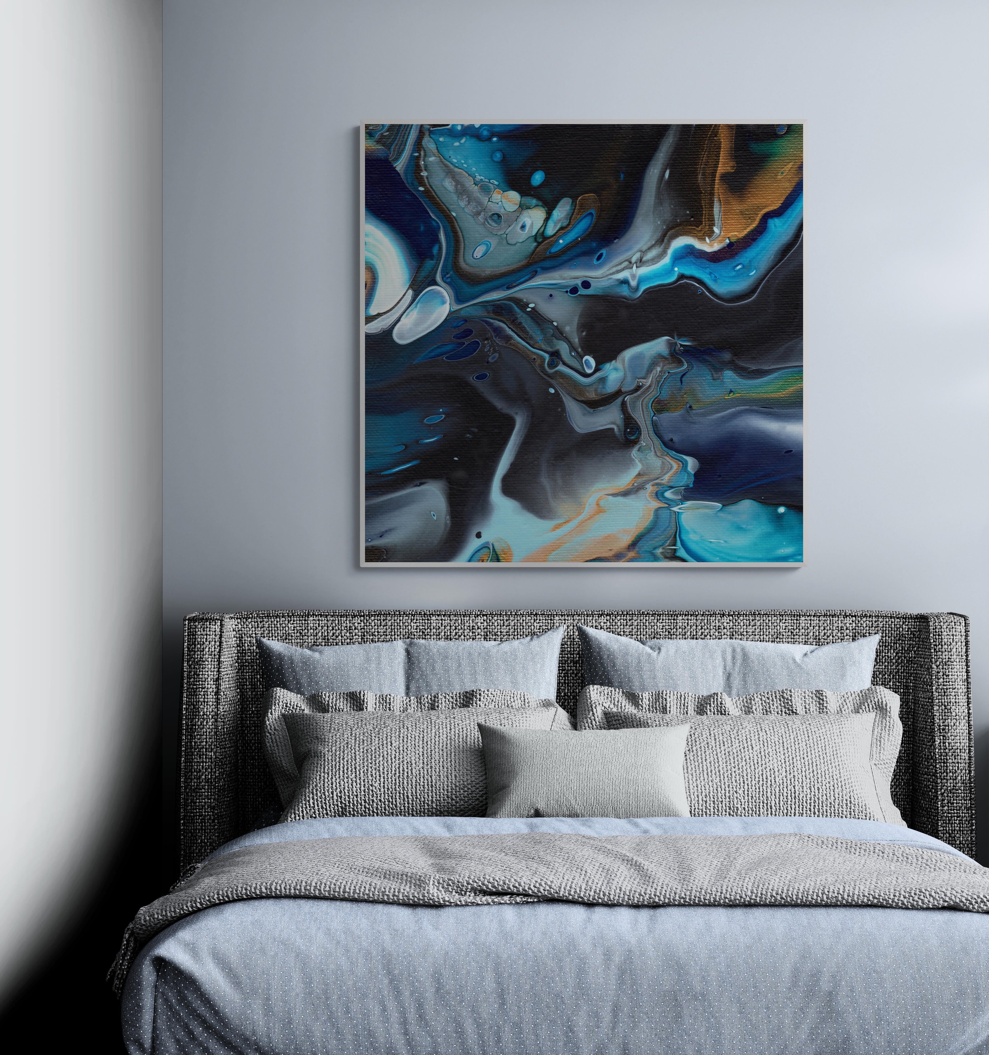 NL modernart-canvas-print-deep-passion-6-on-wall-in-cozy-bedroom-over-modern-bed-white-frame