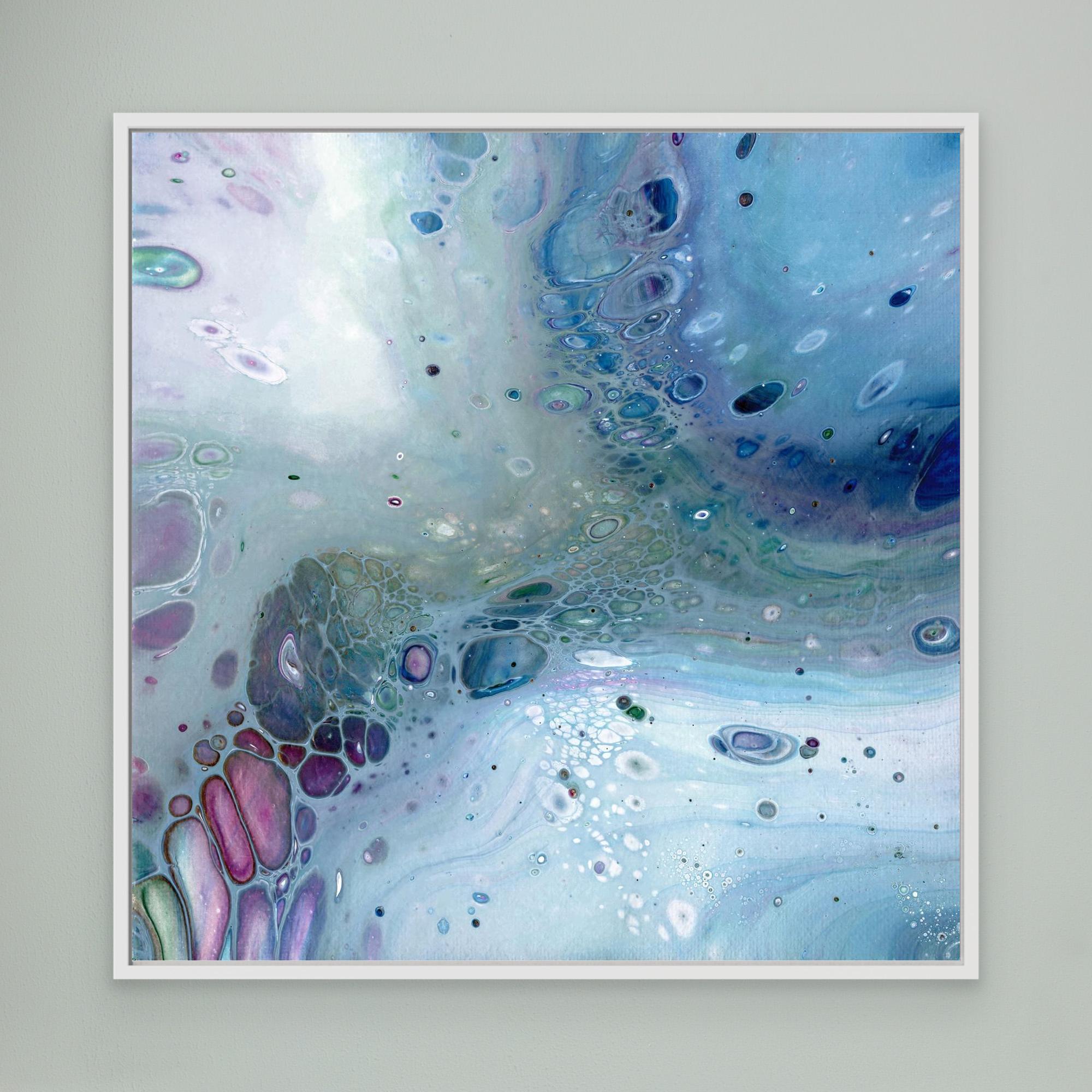 NL modern art Wall Art Canvas Print Gentle Pastel 1 in white frame