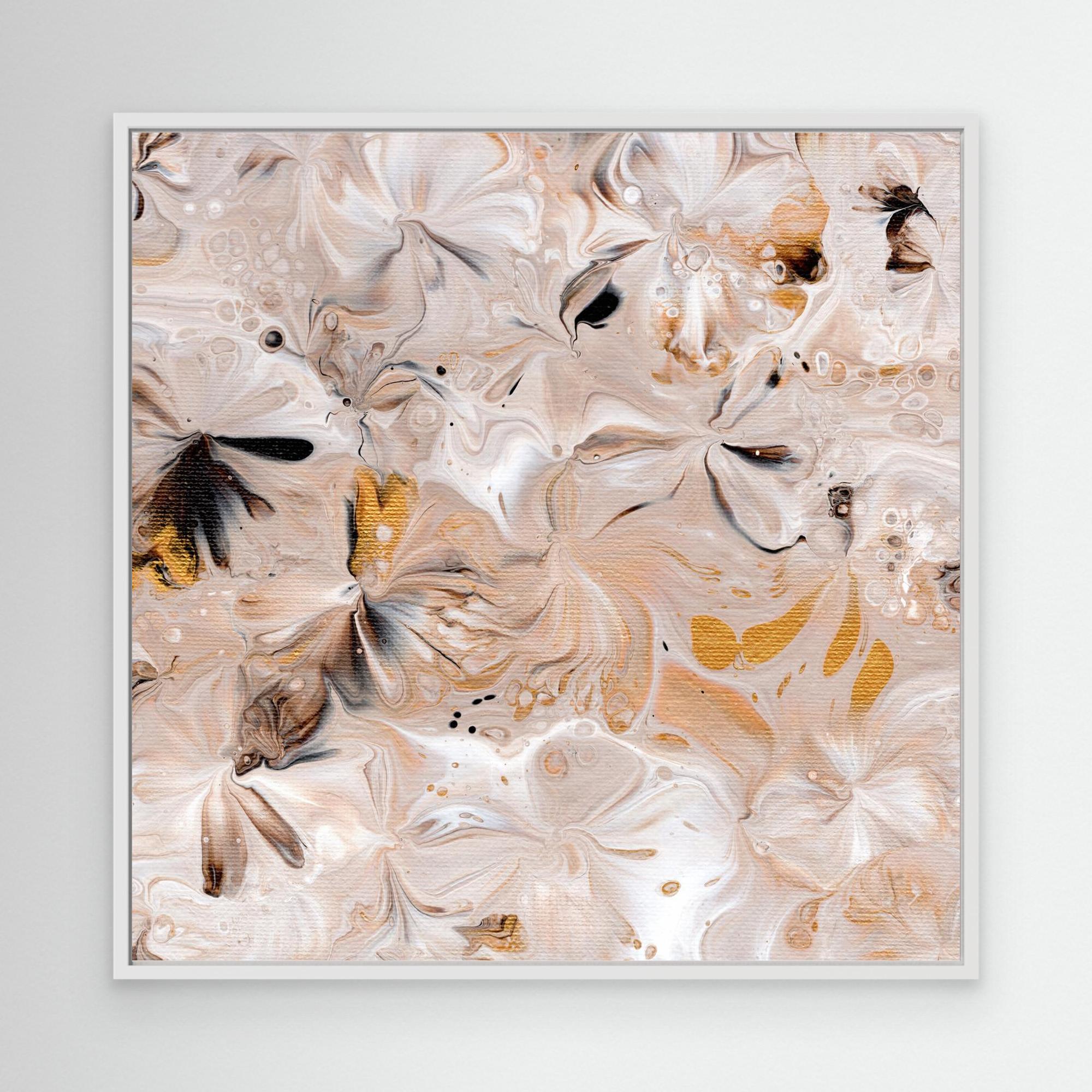 NL modern art Art Prints Soothing Neutrals 3 in white frame