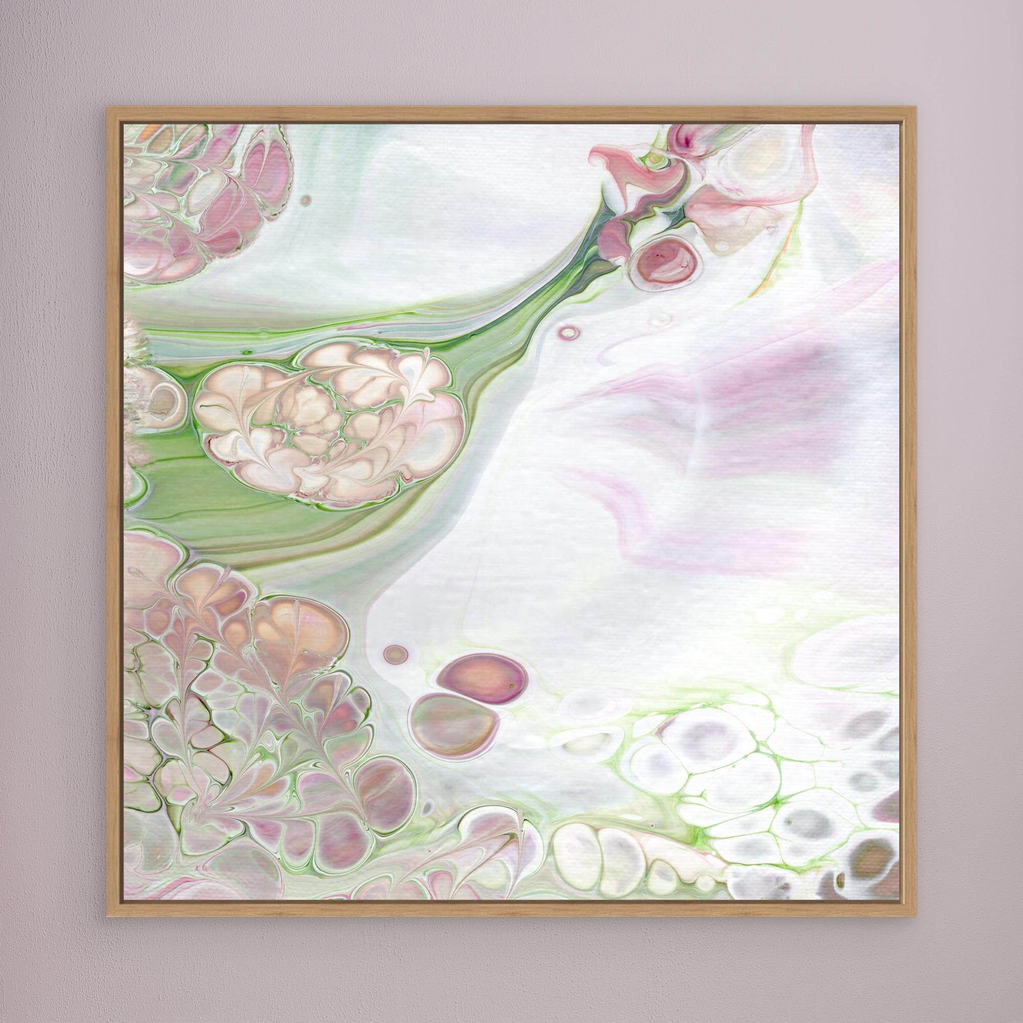 NL Modern Art Canvas Print Soft Tenderness 4 in oak frame
