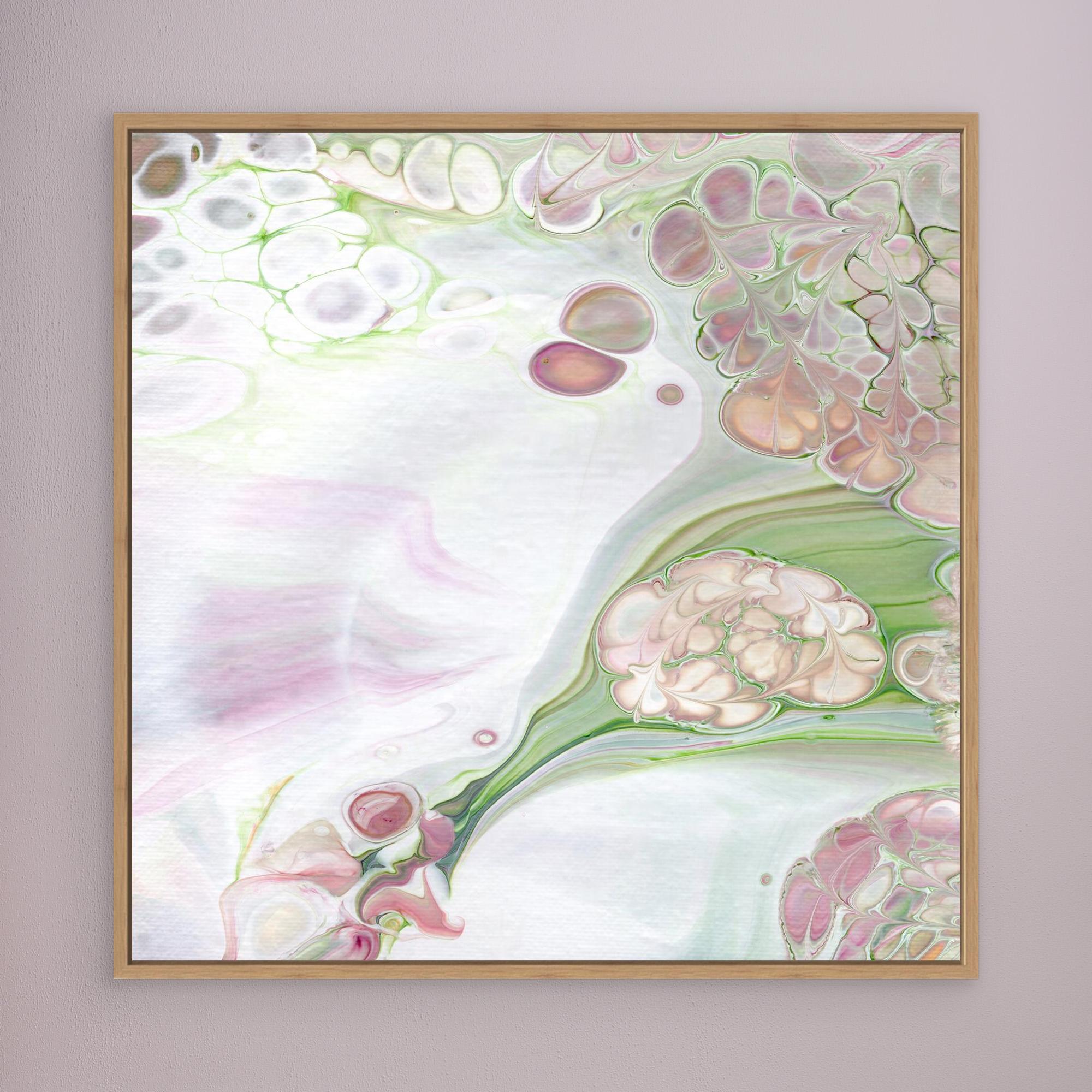 NL Modern Art Canvas Print Soft Tenderness 5 in oak frame