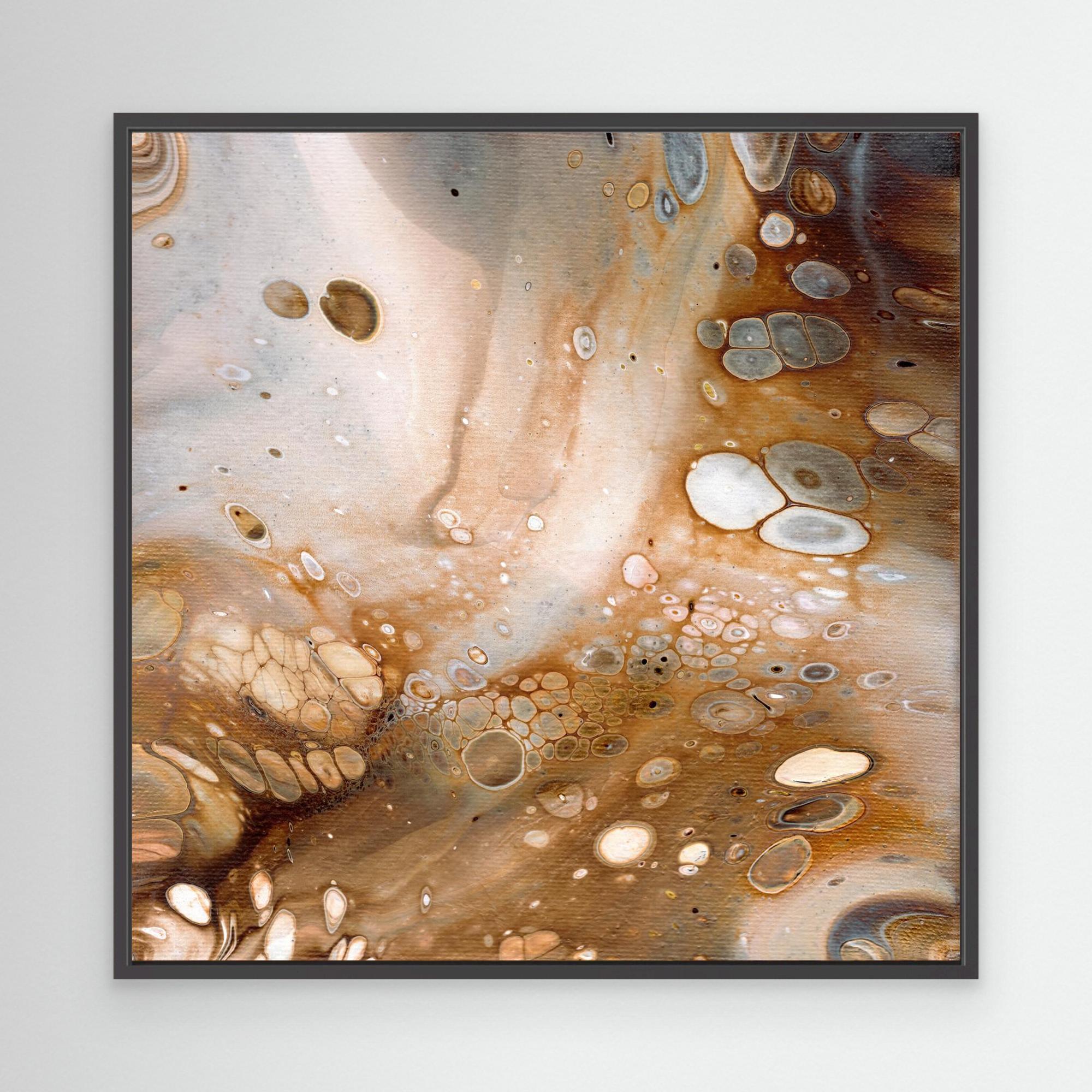 NL Modern Art Art Prints Soothing Neutrals 5 in black frame