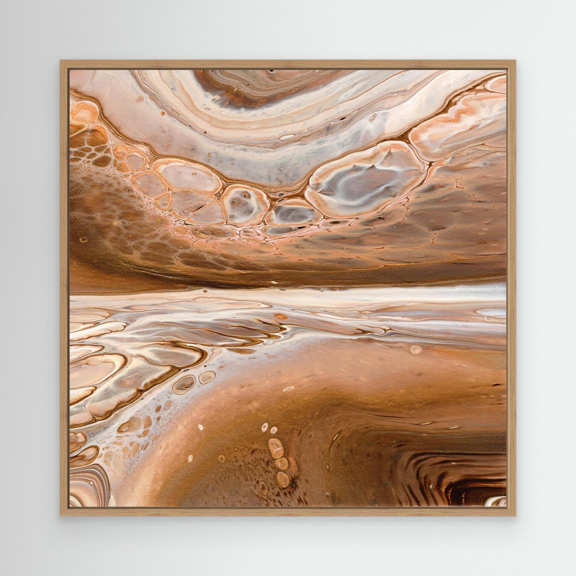 NL modern art Art Prints Soothing Neutrals 6 in oak frame