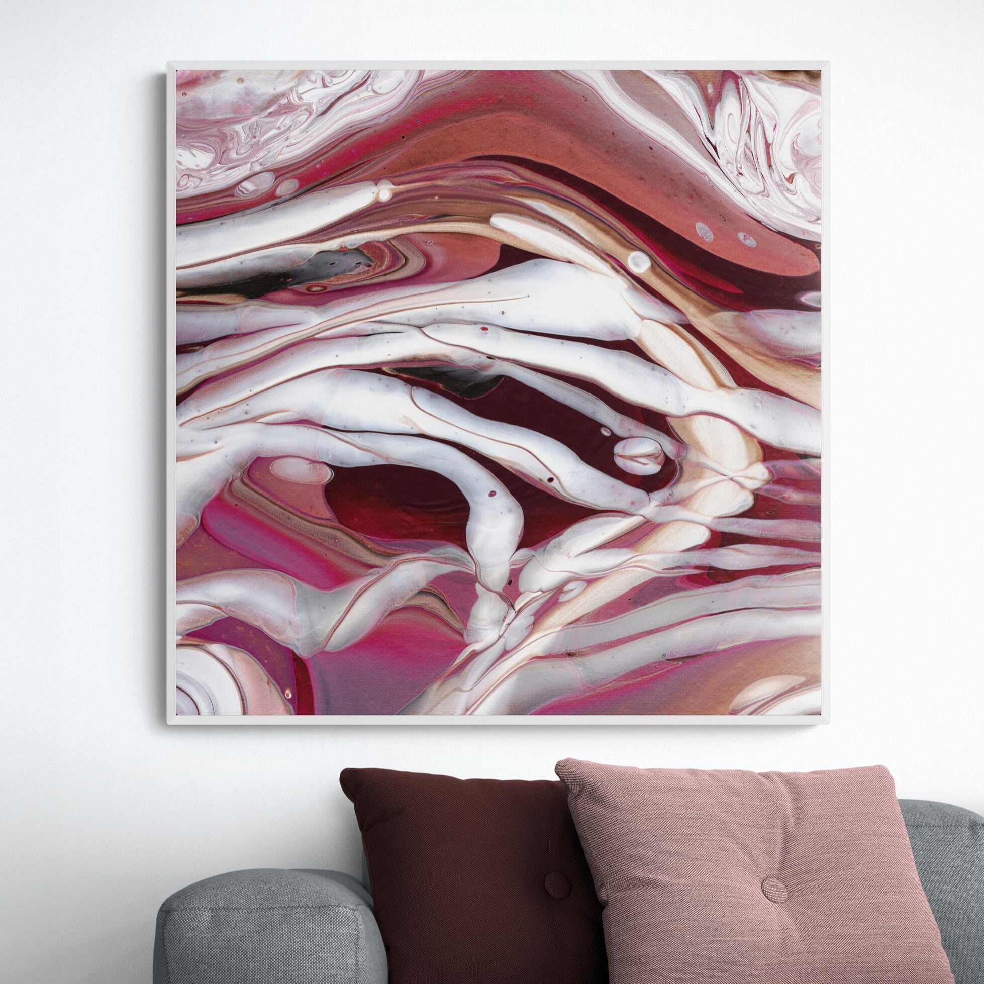 NL modern art-canvas-print-ardent-love-7-over-cosy-sofa-in-living-room-white-frame