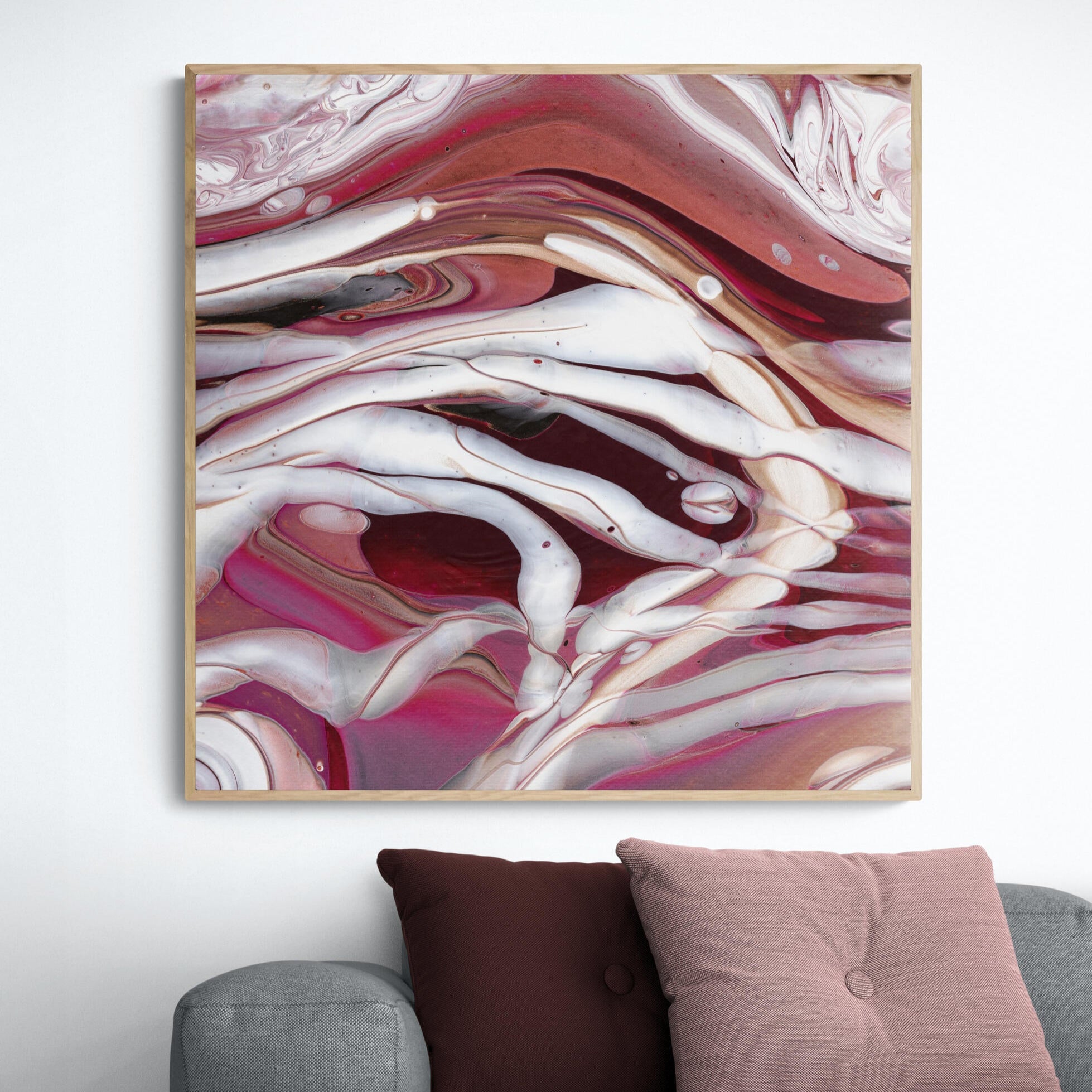 NL modern art-canvas-print-ardent-love-7-over-cosy-sofa-in-living-room-white-oak-frame