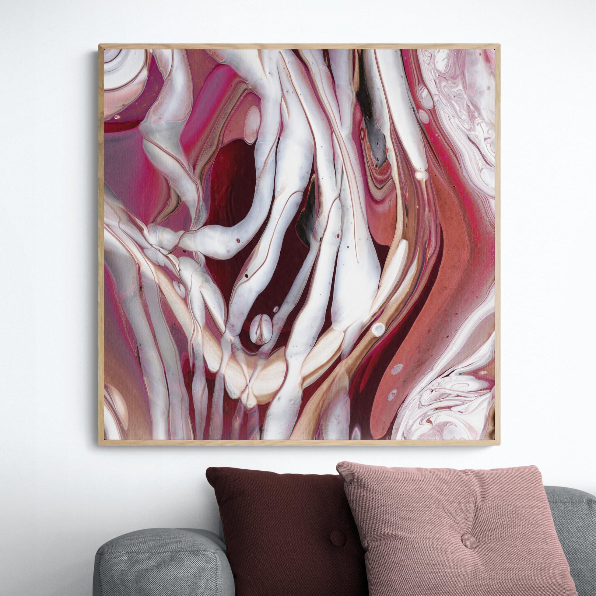 NL modern art-canvas-print-ardent-love-9-over-cosy-sofa-in-living-room-oak-frame