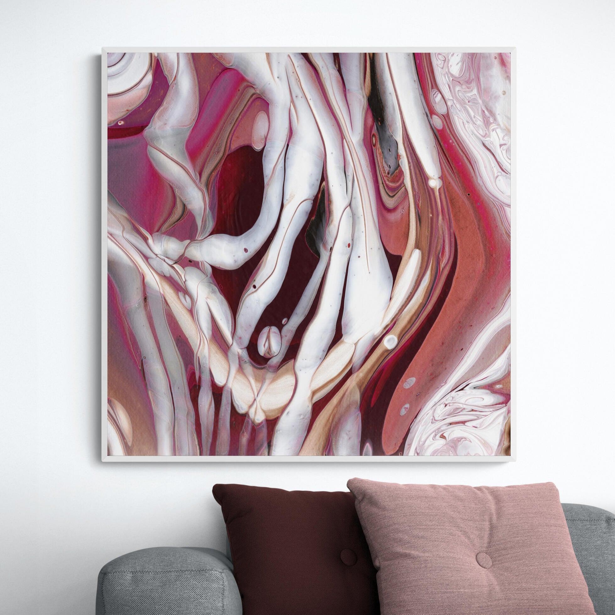 NL modern art-canvas-print-ardent-love-9-over-cosy-sofa-in-living-room-white-frame