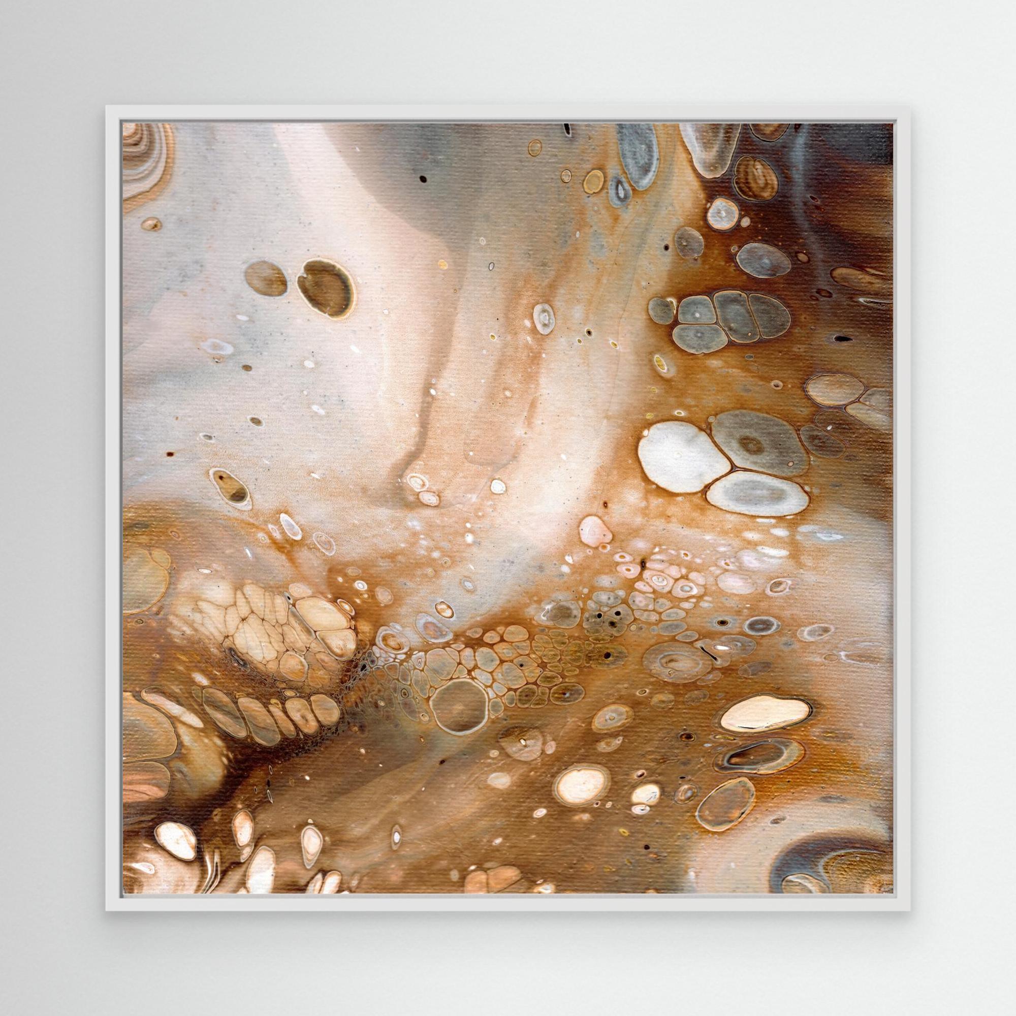 NL modern Art Art Prints Soothing Neutrals 5 in white frame