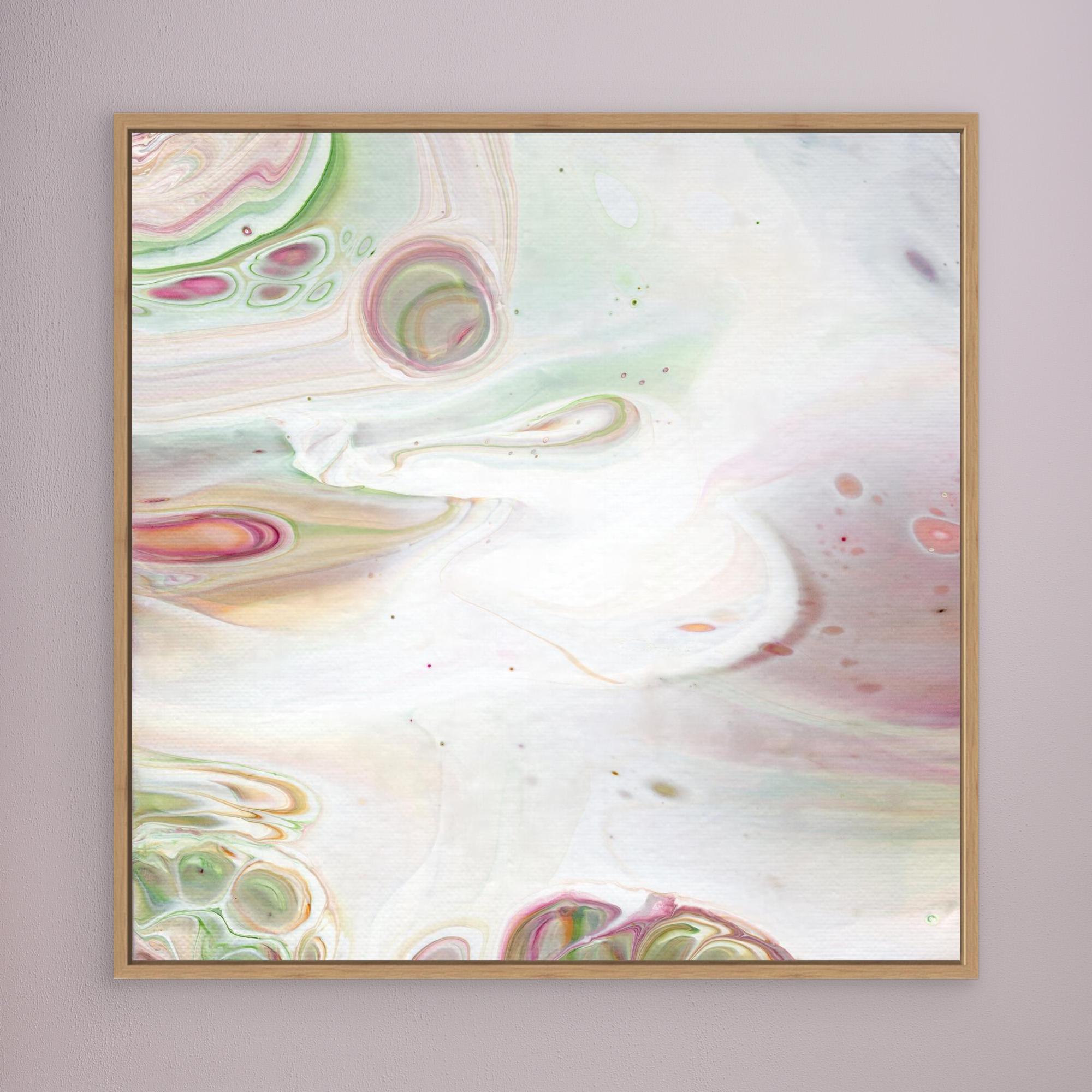 NL Modern Art Canvas Print Soft Tenderness 6 in oak frame