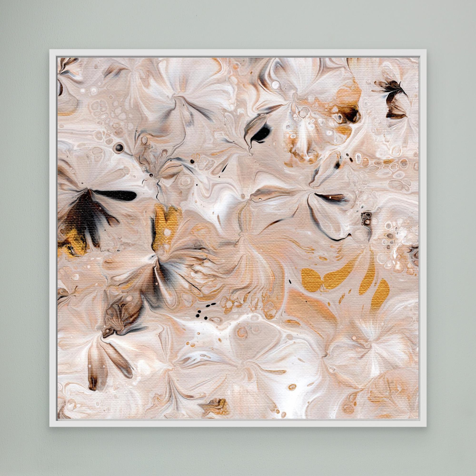 NL modern art Art Prints Soothing Neutrals 3 in white frame