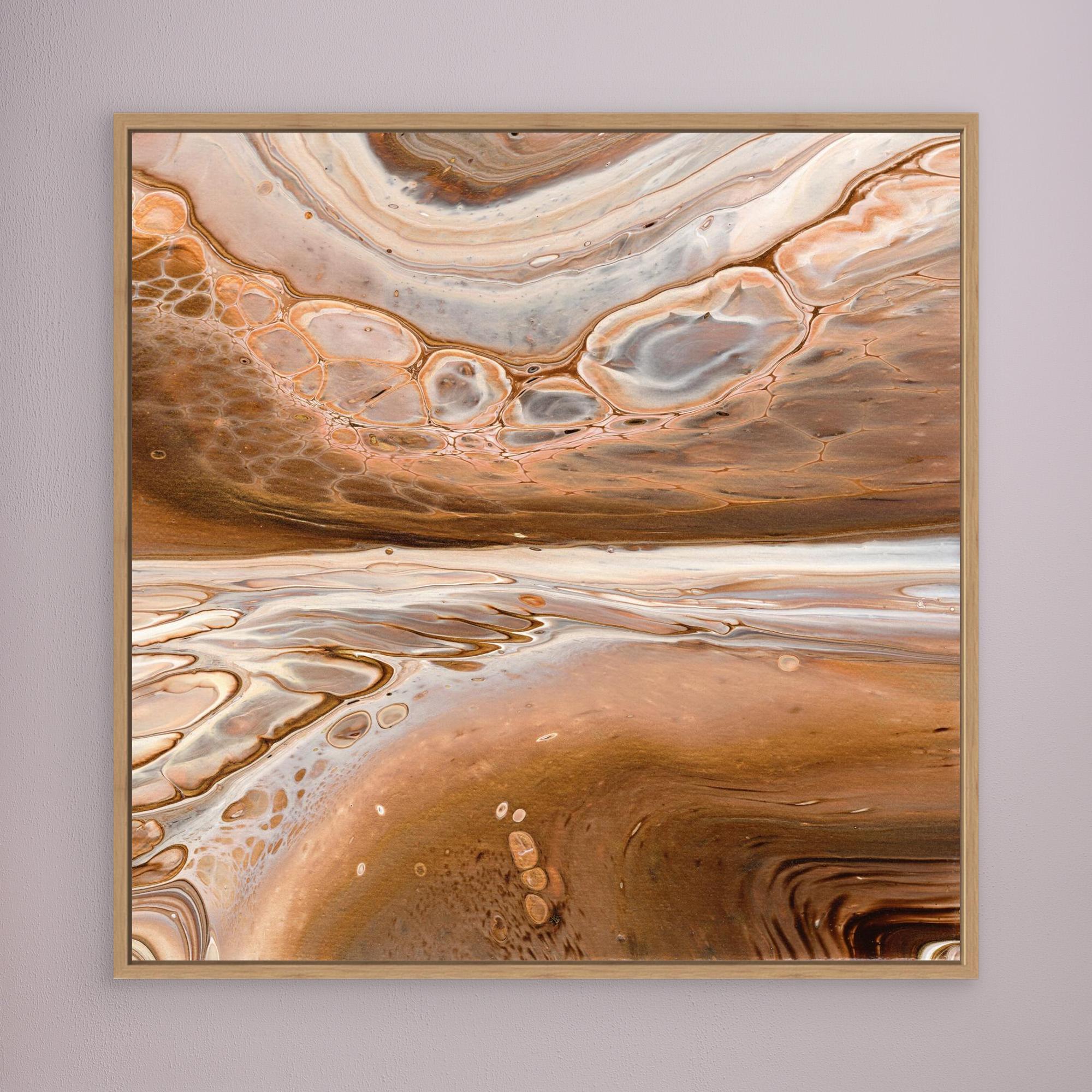 NL modern art Art Prints Soothing Neutrals 6 in oak frame