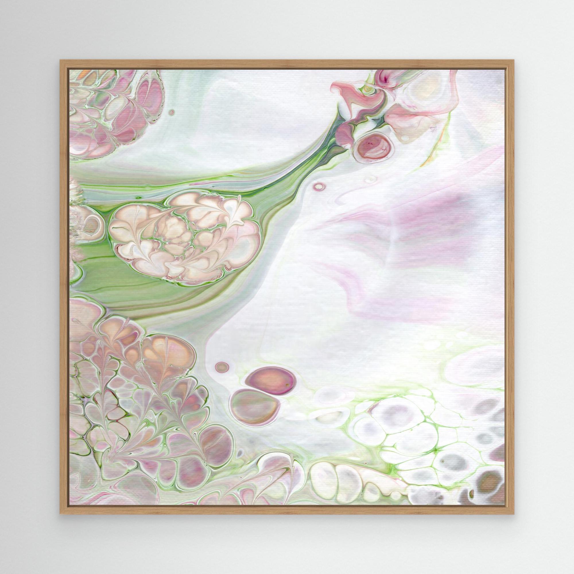 NL Modern Art Canvas Print Soft Tenderness 4 in oak frame