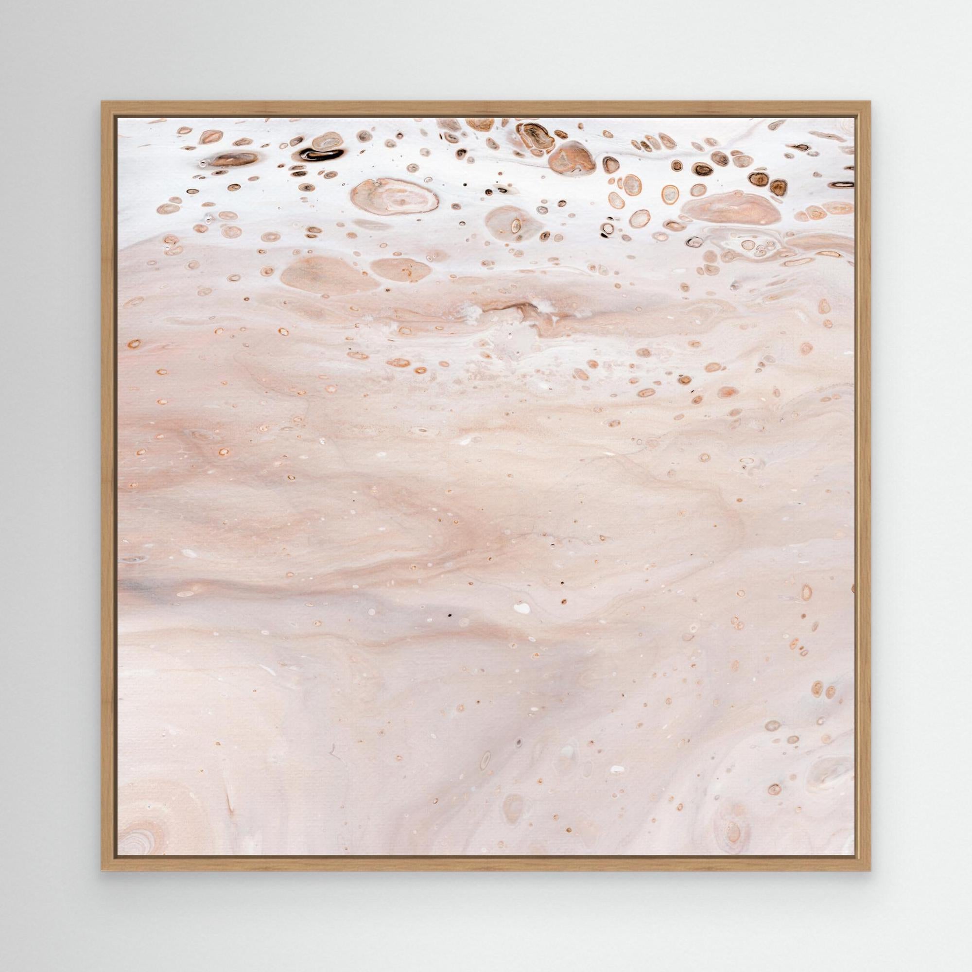 NL modern art Art Prints Soothing Neutrals 1 in oak frame