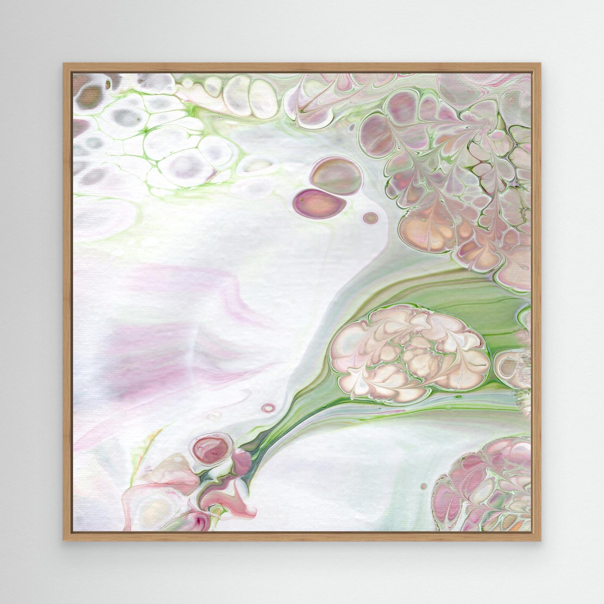 NL Modern Art Canvas Print Soft Tenderness 5 in oak frame