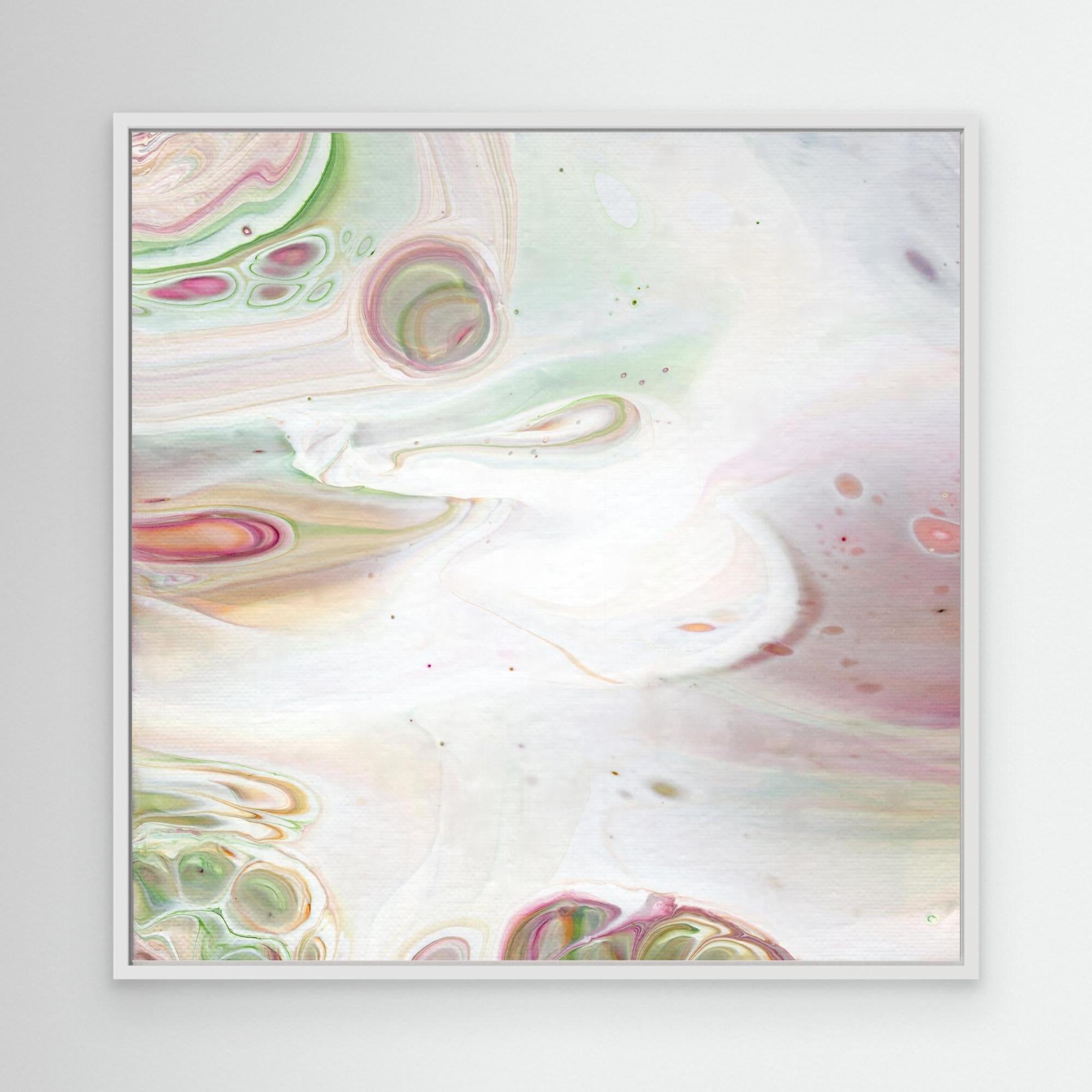 NL Modern Art Canvas Print Soft Tenderness 6 in white frame