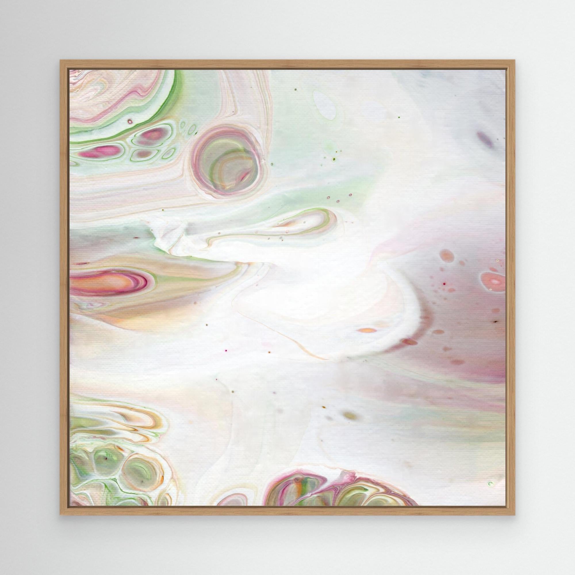NL Modern Art Canvas Print Soft Tenderness 6 in oak frame