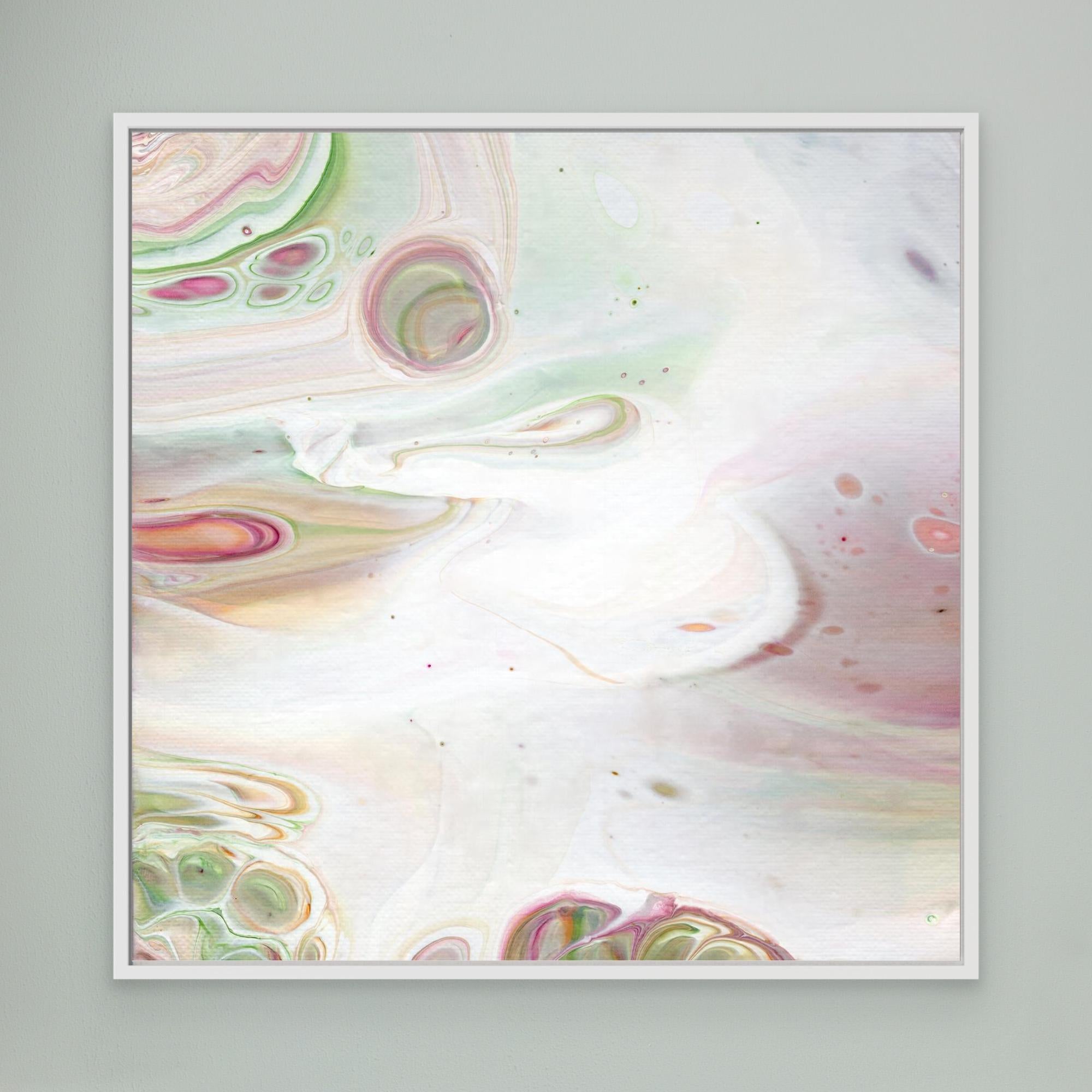 NL Modern Art Canvas Print Soft Tenderness 6 in white frame
