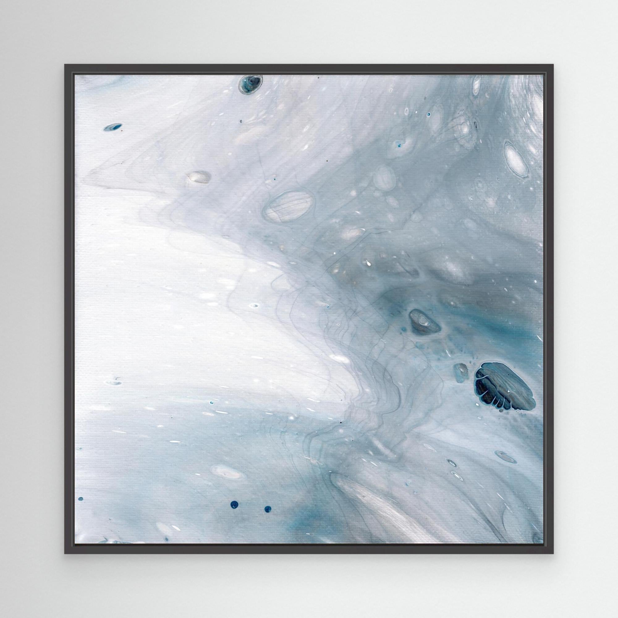 NL Modern Art Wall Art Canvas Print Gentle Pastel 5 in black frame