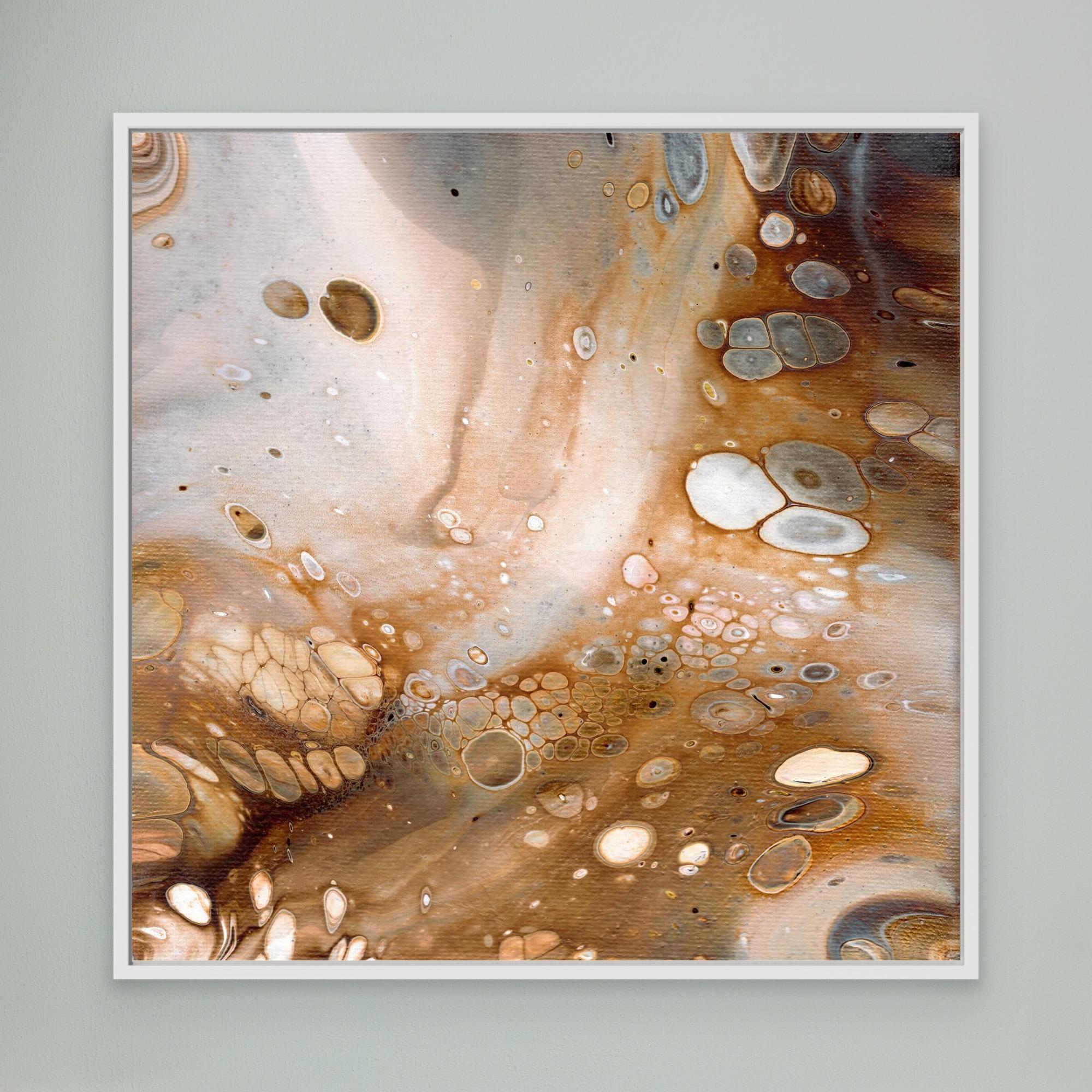 NL Modern Art Art Prints Soothing Neutrals 5 in white frame
