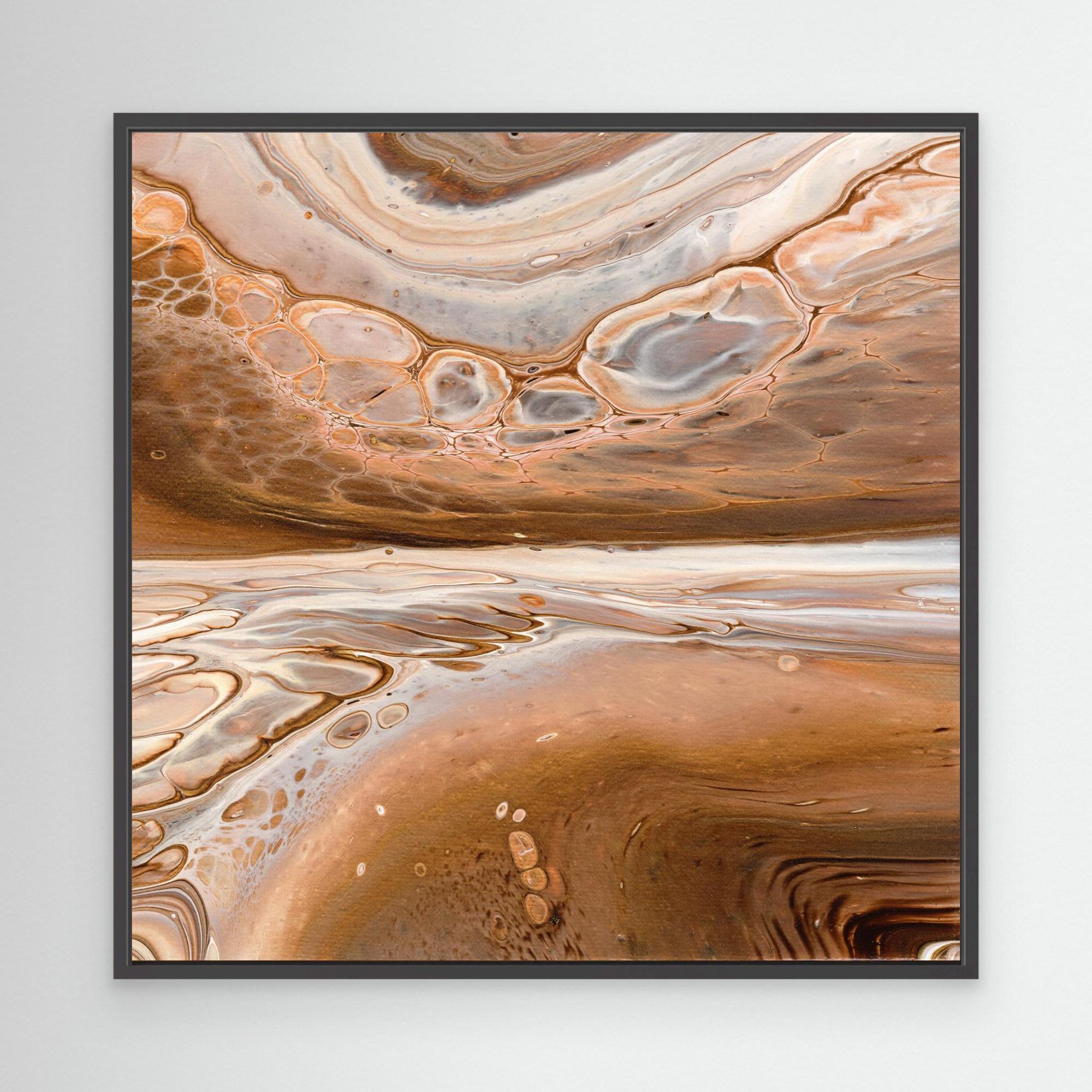 NL modern art Art Prints Soothing Neutrals 6 in black frame