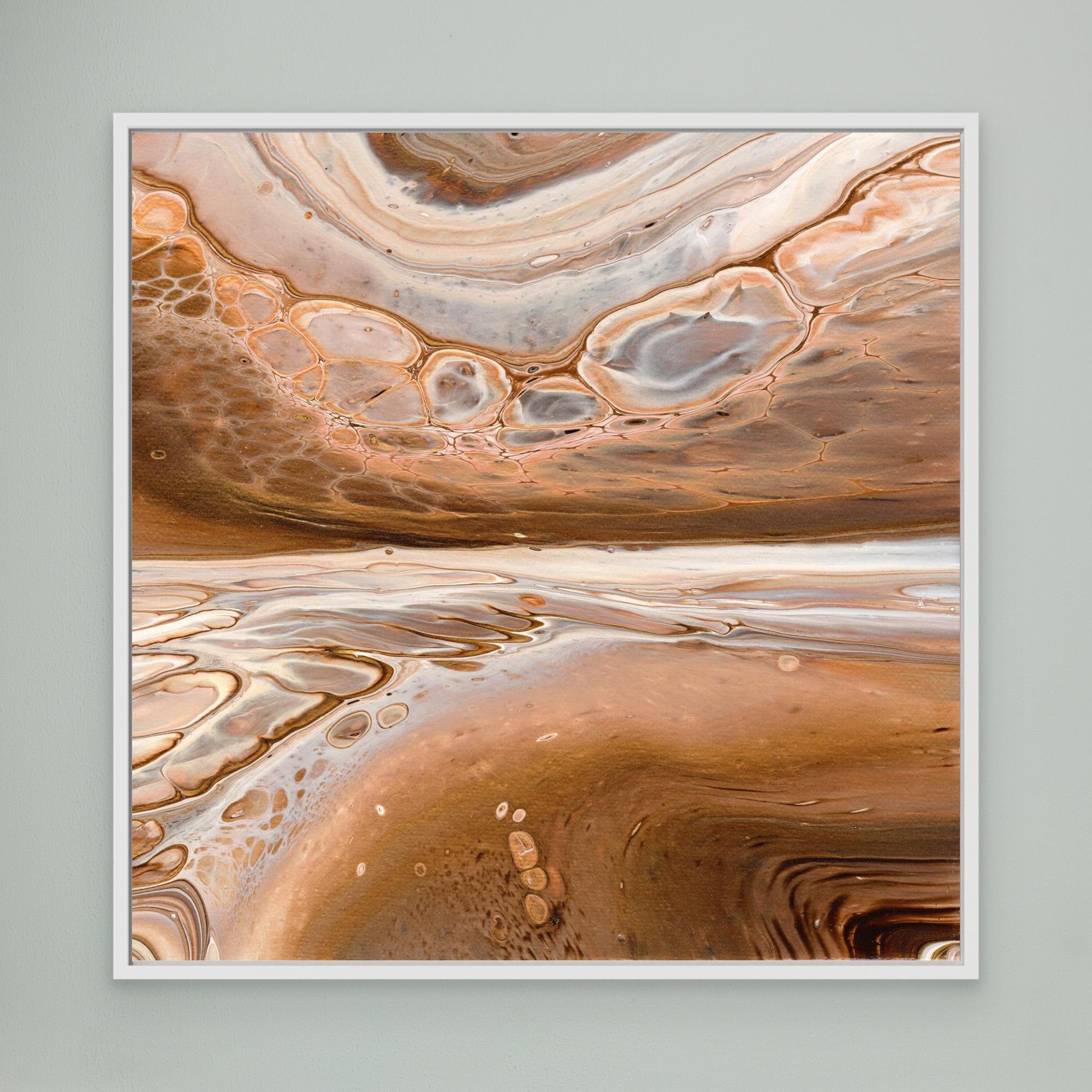 NL modern art Art Prints Soothing Neutrals 6 in white frame