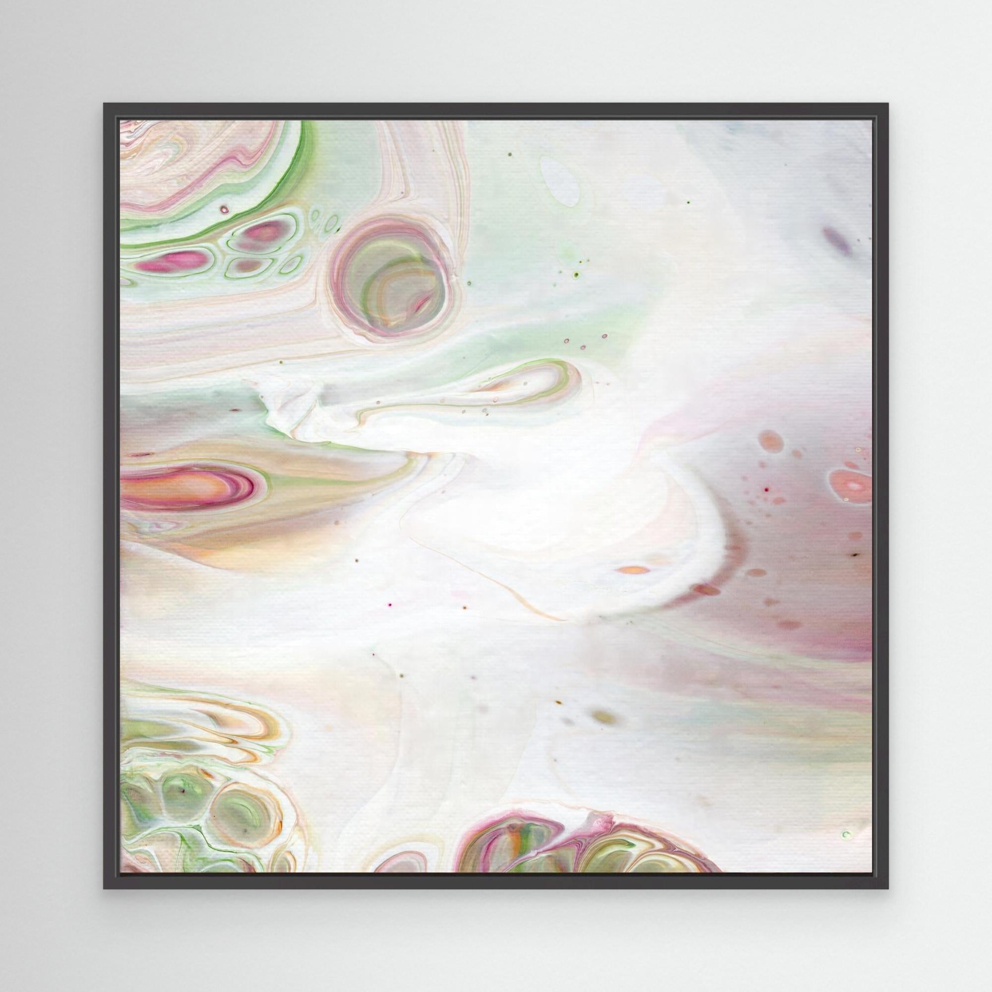 NL Modern Art Canvas Print Soft Tenderness 6 in black frame