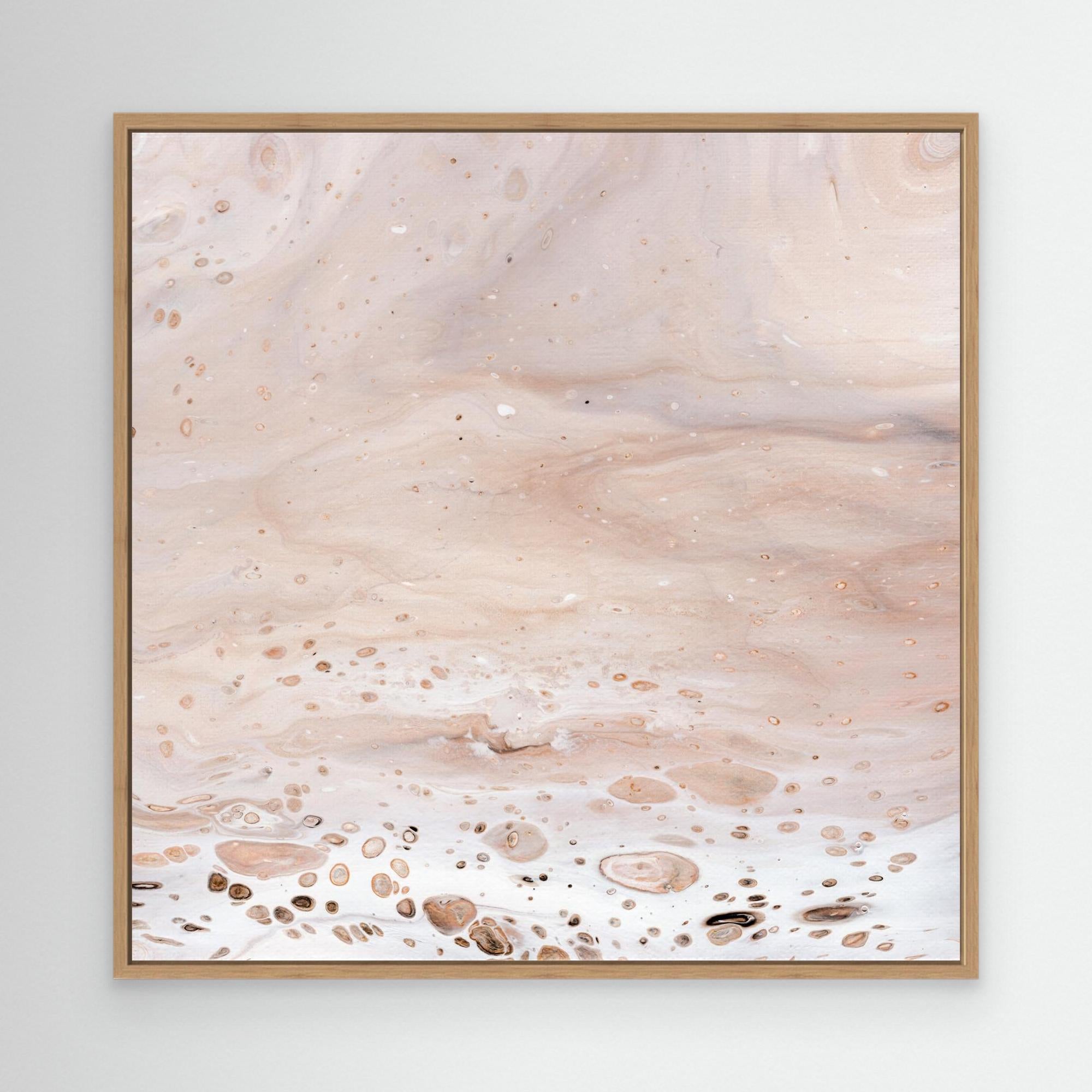 NL modern art Art Prints Soothing Neutrals 2 in oak frame