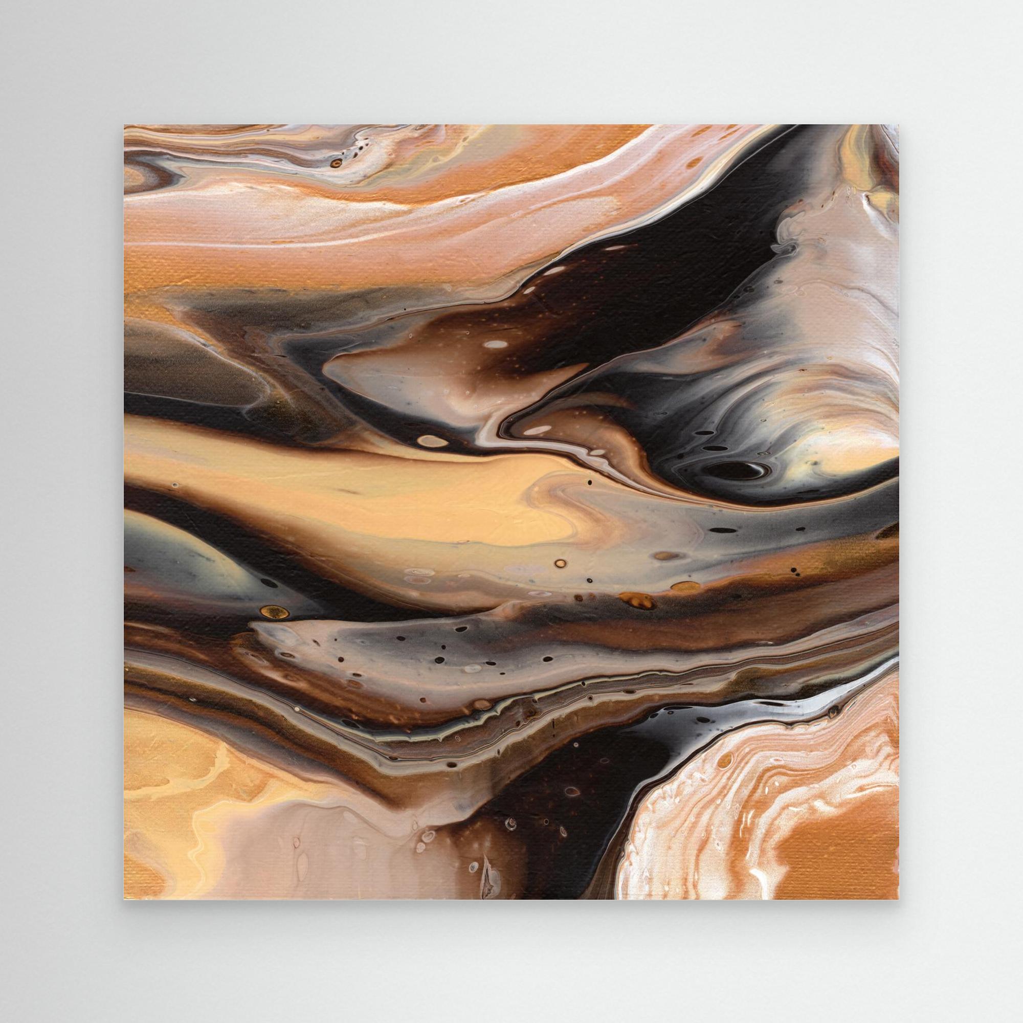 NL Modern Art Unframed Canvas Print Comforting Chocolate Caramel 1