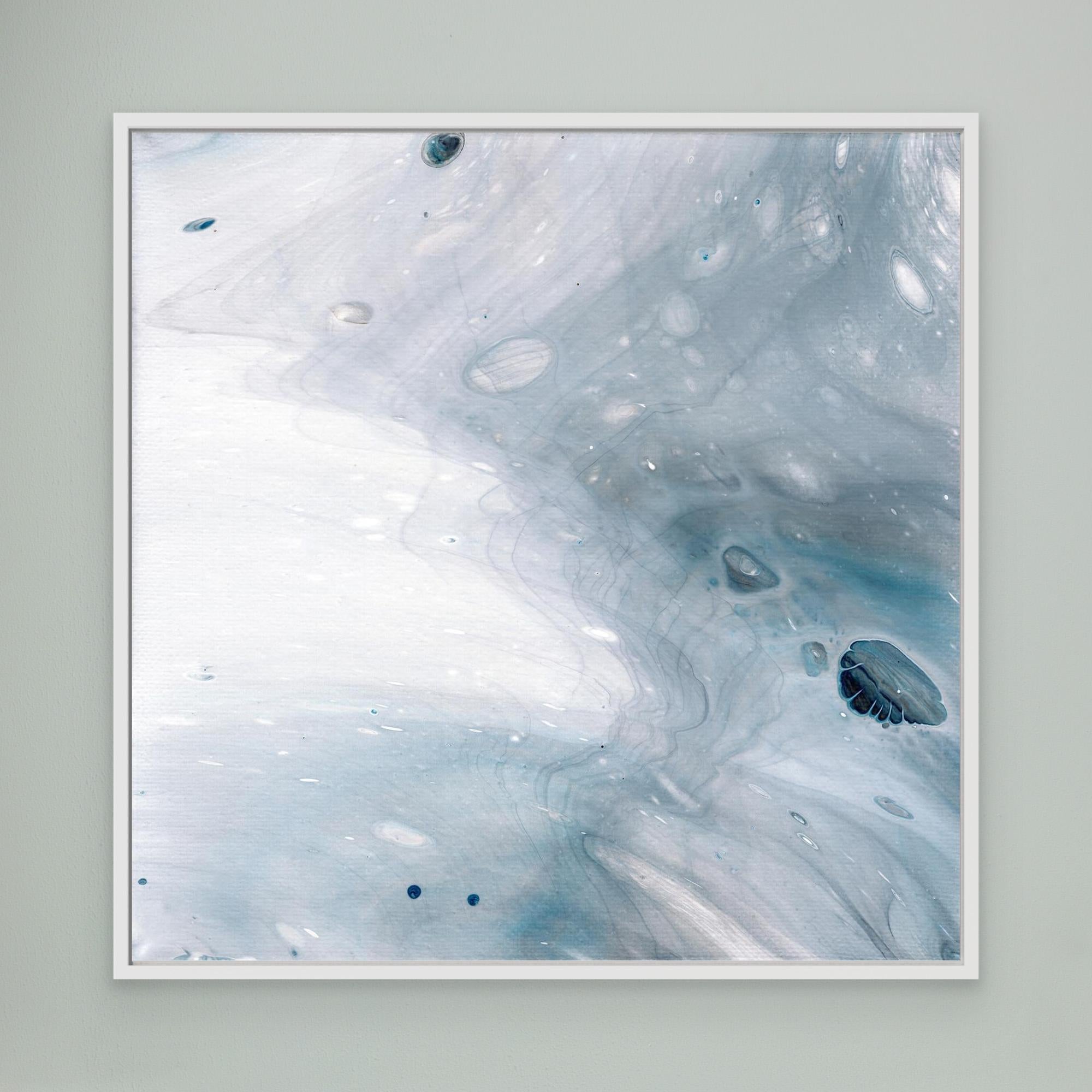 NL Modern Art Wall Art Canvas Print Gentle Pastel 5 in white frame