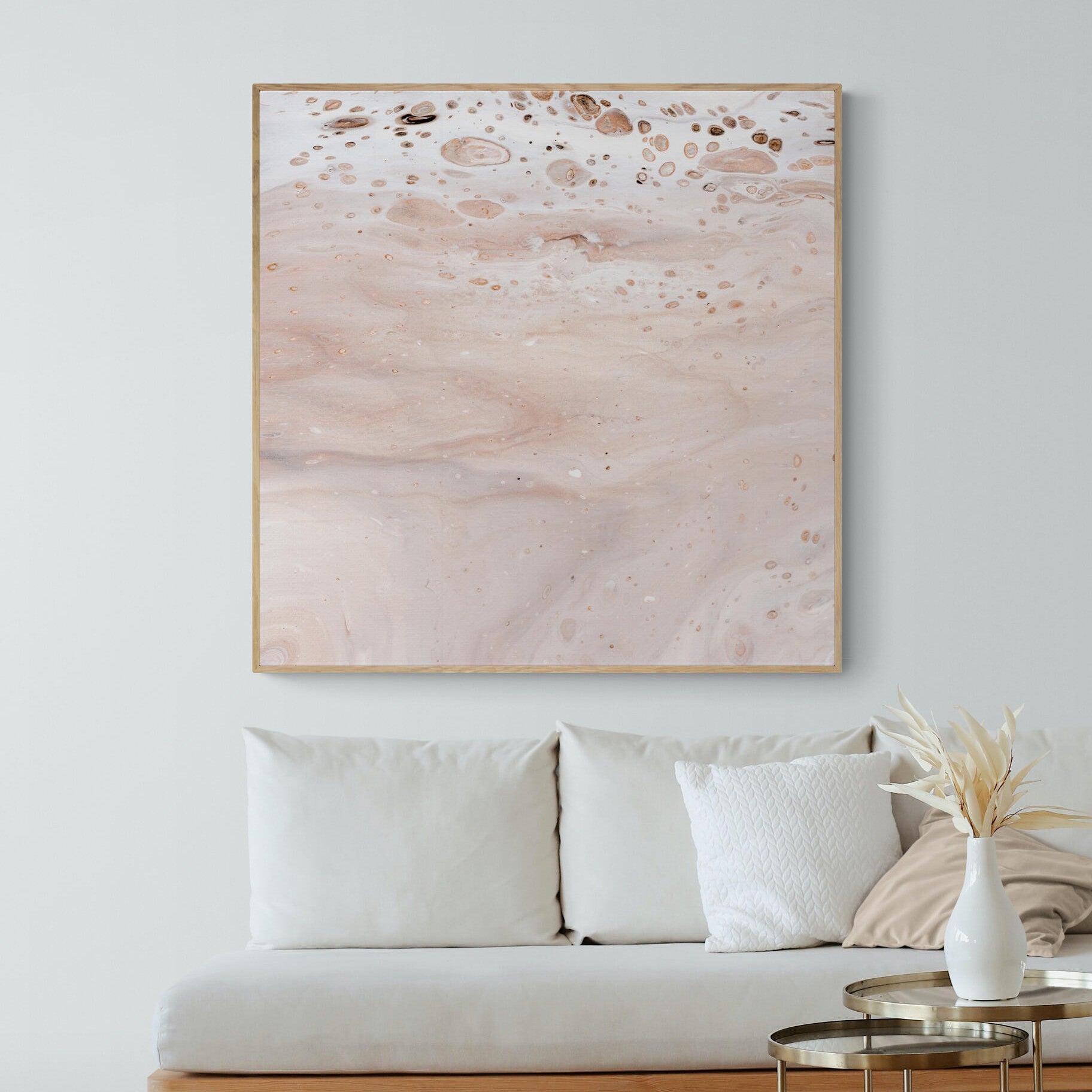 NL modern art-art-prints-soothing-neutrals-1-in-small-living-room-space-with-natural-tones-oak-frame